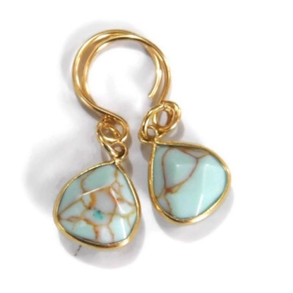 HANDMADE Turquoise 14K Gold Filled Earrings
